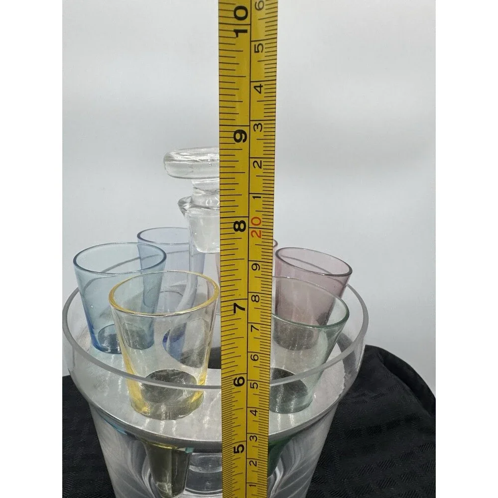 Vintage Tequilla / Vodka Chiller Decanter Ice Bicket Shot Glasses Set